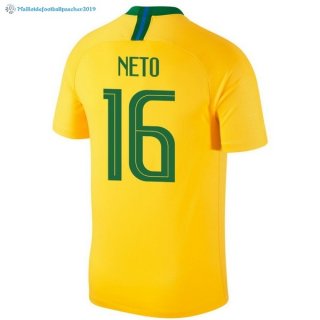 Maillot Brésil Domicile Neto 2018 Jaune Maillot Brésil Domicile Neto 2018 Jaune