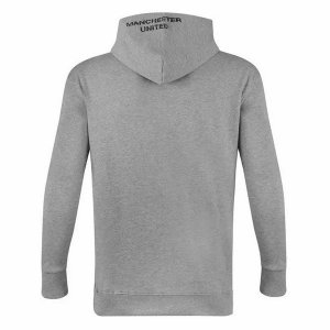 Sweat Shirt Capuche Manchester United 2020 2021 Gris