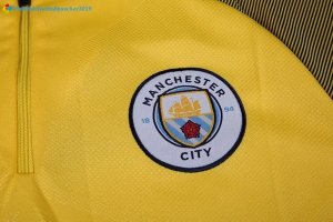 Survetement Manchester City 2017 2018 Jaune Noir