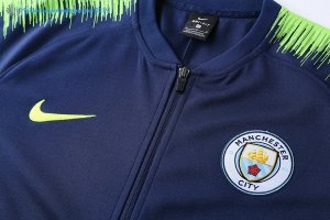 Survetement Manchester City 2018 2019 Bleu Vert