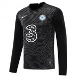 Maillot Chelsea Manches Longues Gardien 2020 2021 Noir