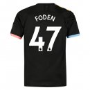 Maillot Manchester City NO.47 Foden Exterieur 2019 2020 Noir