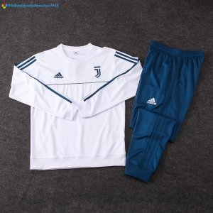 Survetement Juventus 2017 2018 Blanc Bleu Clair