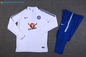 Survetement Chelsea 2017 2018 Bleu Blanc B