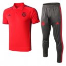 Polo Ensemble Complet Bayern Munich 2019 2020 Rouge Gris