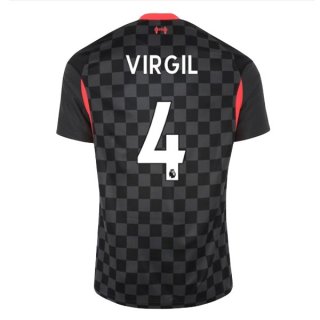 Maillot Liverpool NO.4 Virgil Third 2020 2021 Noir