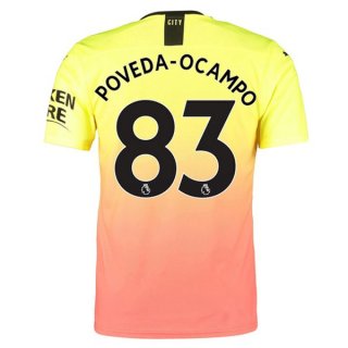 Maillot Manchester City NO.83 Poveda Ocampo Third 2019 2020 Orange