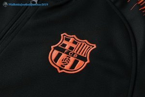 Survetement Barcelona 2018 2019 Noir Orange