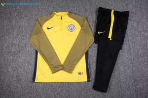 Survetement Manchester City 2017 2018 Jaune Noir