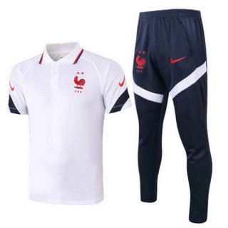 Polo Ensemble Complet France 2020 Blanc Bleu Polo Ensemble Complet France 2020 Blanc Bleu