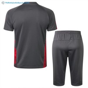 Maillot Entrainement Arsenal Ensemble Complet 2018 2019 Rouge Gris Marine