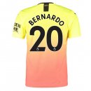 Maillot Manchester City NO.20 Bernardo Third 2019 2020 Orange