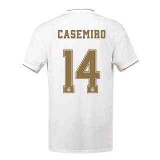 Maillot Real Madrid NO.14 Casemiro Domicile 2019 2020 Blanc