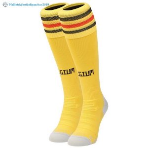 Chaussette Belgique Exterieur 2018 Jaune