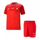 Maillot Suisse Domicile Enfant 2022 Rouge