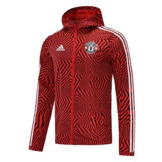 Coupe Vent Manchester United 2021 2022 Rouge Blanc Coupe Vent Manchester United 2021 2022 Rouge Blanc