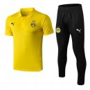 Polo Ensemble Complet Borussia Dortmund 2018 2019 Jaune Noir