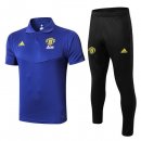 Polo Manchester United Ensemble Complet 2019 2020 Bleu Jaune Noir