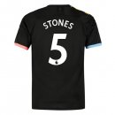 Maillot Manchester City NO.5 Stones Exterieur 2019 2020 Noir