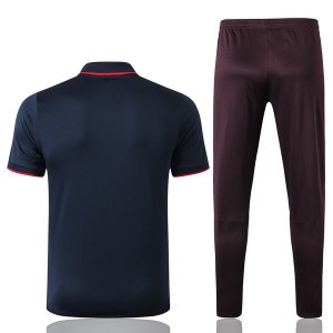 Polo Ensemble Complet Barcelona 2019 2020 Bleu Marine Bordeaux