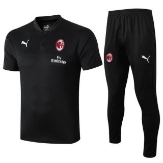 Polo AC Milan Ensemble Complet 2019 2020 Noir