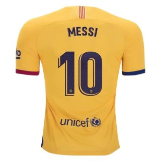 Maillot Barcelona NO.10 Messi Exterieur 2019 2020 Jaune