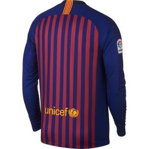 Maillot Barcelona Domicile ML 2018 2019 Rouge Bleu