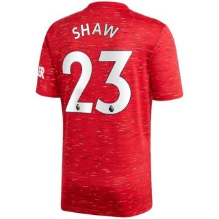 Maillot Manchester United NO.23 Shaw Domicile 2020 2021 Rouge