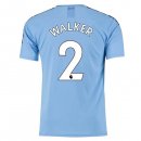 Maillot Manchester City NO.2 Walker Domicile 2019 2020 Bleu