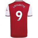 Maillot Arsenal NO.9 Lacazette Domicile 2019 2020 Rouge