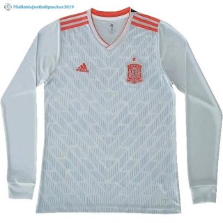 Maillot Espagne Exterieur ML 2018 Blanc Maillot Espagne Exterieur ML 2018 Blanc