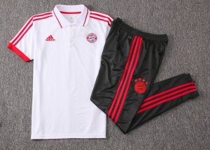 Polo Ensemble Complet Bayern Munich 2018 2019 Blanc Rouge