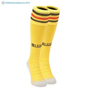 Chaussette Belgique Exterieur 2018 Jaune