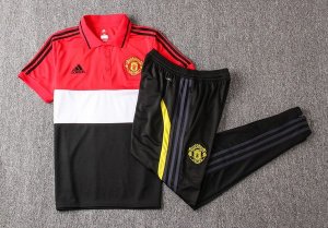 Polo Manchester United Ensemble Complet 2019 2020 Rouge Blanc Noir