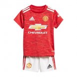 Maillot Manchester United Domicile Enfant 2020 2021 Rouge