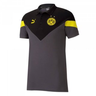 Polo Borussia Dortmund 2019 2020 Noir Gris Polo Borussia Dortmund 2019 2020 Noir Gris