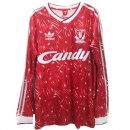 Maillot Liverpool Domicile ML Retro 1989 1991 Rouge