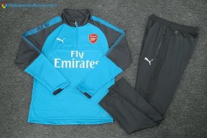 Survetement Arsenal 2017 2018 Bleu Gris