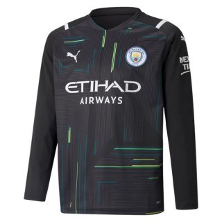 Thailande Maillot Manchester City Gardien ML 2021 2022 Noir Thailande Maillot Manchester City Gardien ML 2021 2022 Noir