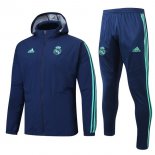 Coupe Vent Ensemble Complet Real Madrid 2019 2020 Bleu Vert