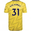 Maillot Arsenal NO.31 Kolasinac Exterieur 2019 2020 Jaune