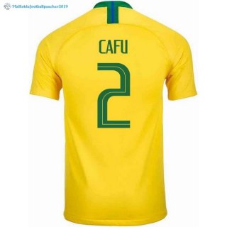 Maillot Brésil Domicile Cafu 2018 Jaune Maillot Brésil Domicile Cafu 2018 Jaune