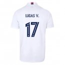 Maillot Real Madrid Domicile NO.17 Lucas V. 2020 2021 Blanc