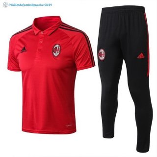 Polo AC Milan Ensemble Complet 2017 2018 Rouge