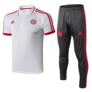 Polo Ensemble Complet Bayern Munich 2018 2019 Blanc Rouge