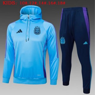 Enfant Sweat Shirt Capuche Argentine 2025-2026 Bleu Enfant Sweat Shirt Capuche Argentine 2025-2026 Bleu