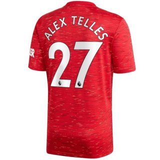 Maillot Manchester United NO.27 Alex Telles Domicile 2020 2021 Rouge Maillot Manchester United NO.27 Alex Telles Domicile 2020 2021 Rouge