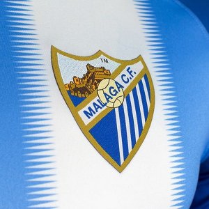 Maillot Málaga Domicile 2018 2019 Bleu Blanc