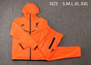 Sweat Shirt Capuche Ensemble Complet Liverpool 2022 2023 Orange