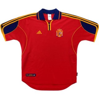 Maillot Espagne Domicile Retro 2000 Rouge